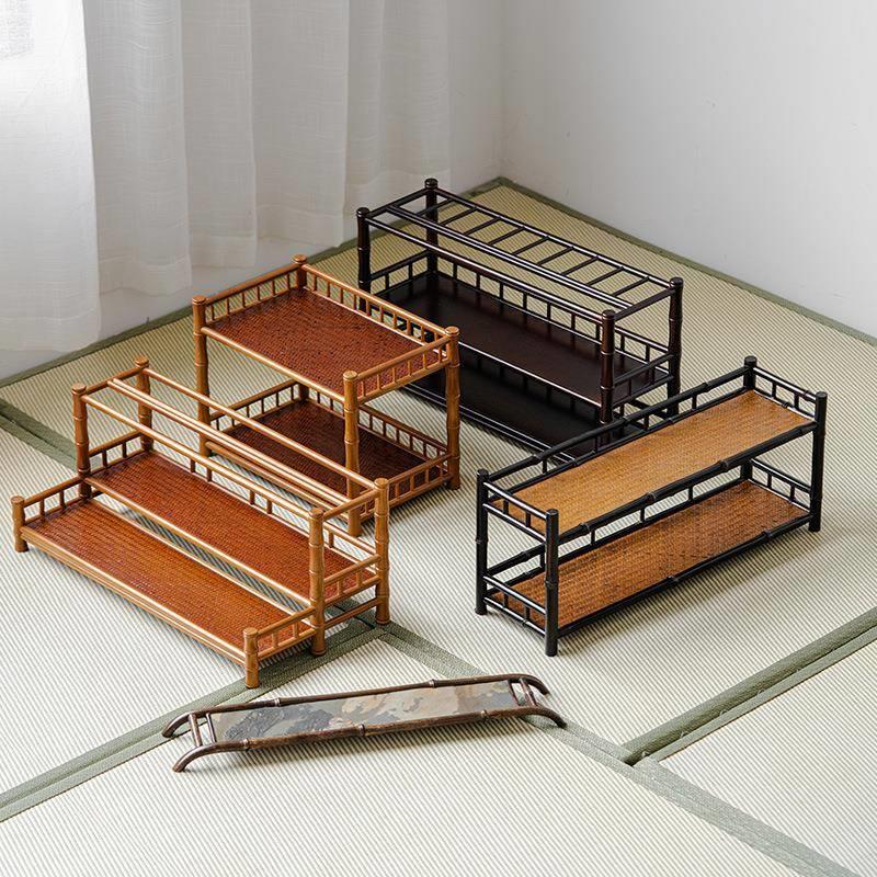 中式茶杯架子 茶具展示架 沥水架桌面收纳架置物架台式博古架摆件