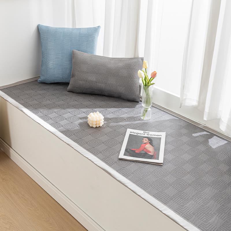 冰丝飘窗垫夏天夏季款防滑卧室窗台垫毯榻榻米阳台凉垫凉席坐垫子