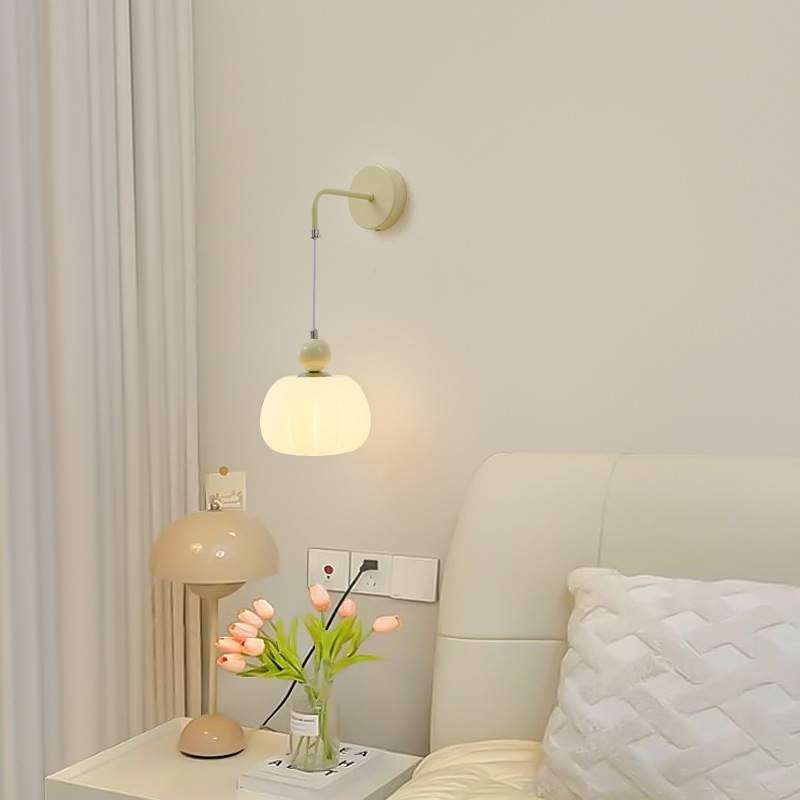 全光谱卧室床头壁灯奶油风儿童房护眼高颜值设计师款床头吊线灯,标准件/零部件/工业耗材,车间地垫,淘宝优惠券,粉丝福利购,淘宝优惠卷