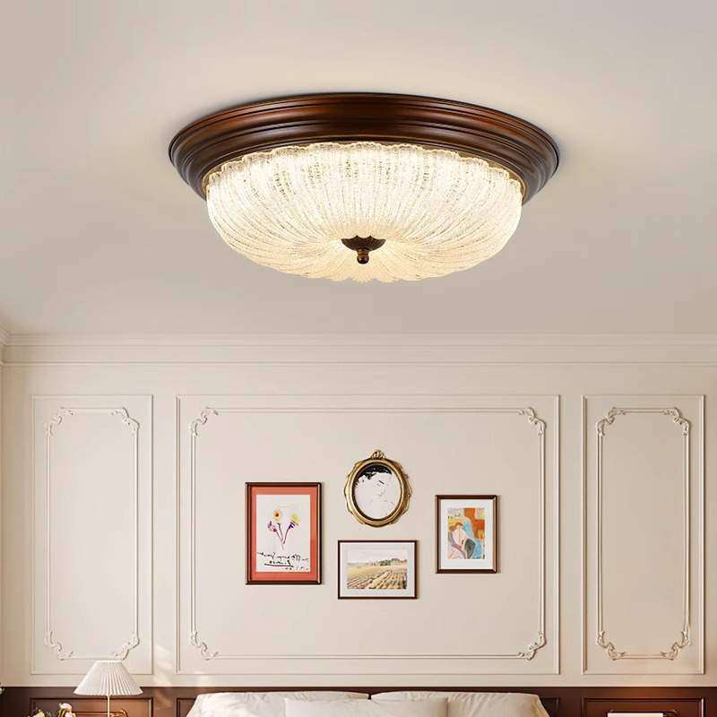 美式吸顶灯复古乡村新中式卧室房间灯2025年新款玄关书房护眼灯