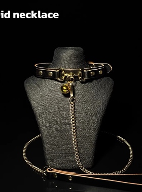 真皮铃铛颈圈项圈颈套男女choker