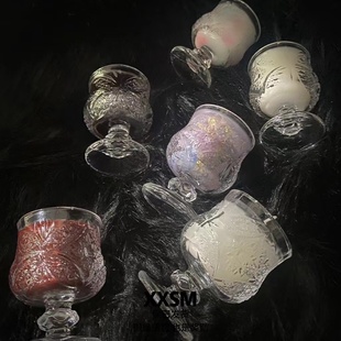 荧光夜光40度低温蜡烛室内情调香薰大豆蜡手工玻璃杯礼物【XXSM】