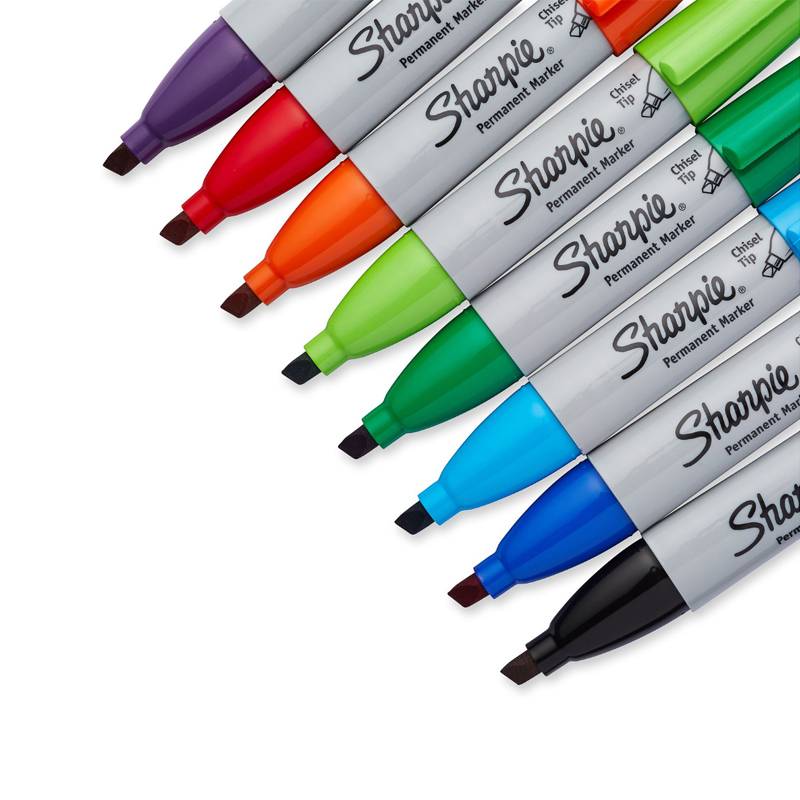 sharpie斜头油性记号笔马克笔