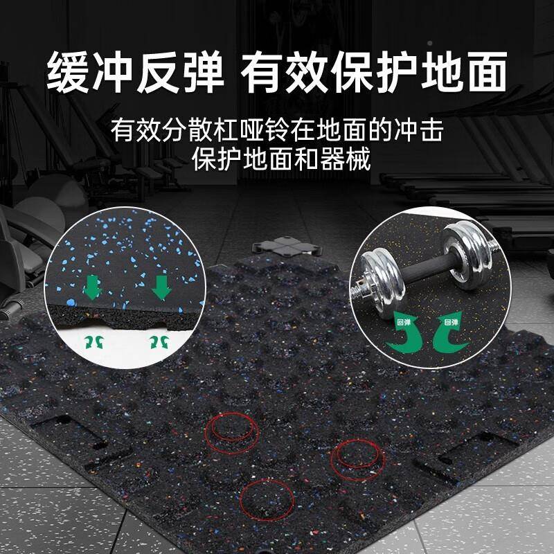健身区积房橡胶地垫减震垫地胶力防震隔音地板专用大面量SRG运动