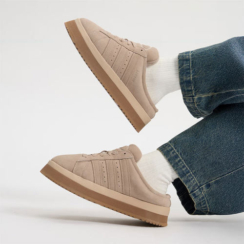 adidas阿迪达斯三叶草女鞋CAMPUS 00s厚底面包鞋穆勒休闲鞋JR3732