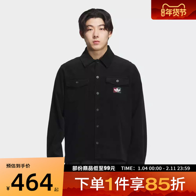 adidas阿迪达斯三叶草男子运动休闲长袖衬衫KF9603