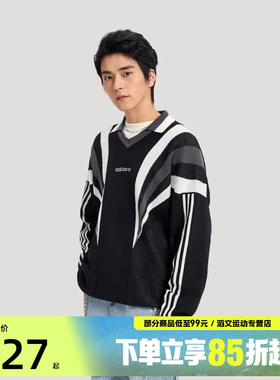 adidas阿迪达斯三叶草男子运动休闲毛衣套头衫KW2018