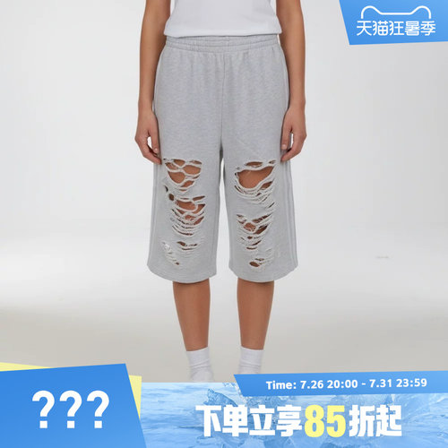 adidas阿迪达斯三叶草女子KNIT JORTS W运动休闲中裤LC6461
