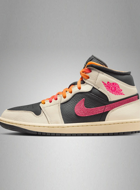 NIKE耐克女鞋WMNSAIRJORDAN1MIDSEEDG运动篮球鞋IB7007-107