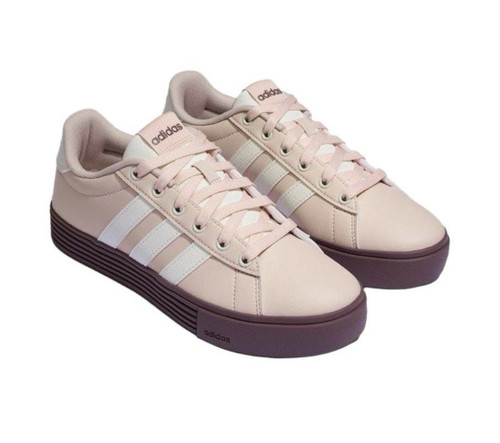 adidas Daily 4.0舒适百搭复古板鞋 男女同款 粉色广东jd仓KH8003