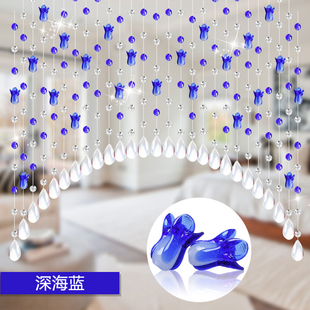 饰成品帘子免打孔 水晶珠帘门帘客餐厅隔断帘卫生间卧室玄关屏风装