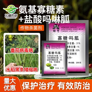 绿亨31%氨基寡糖素盐酸吗啉胍番茄病毒病水稻黑条矮缩农药杀菌剂