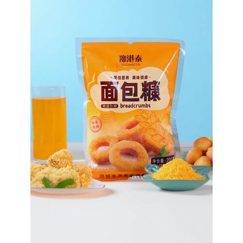 低糖面包糠 家用油炸金黄色脆皮炸粉 儿童健康炸鸡腿翅小包装炸粉