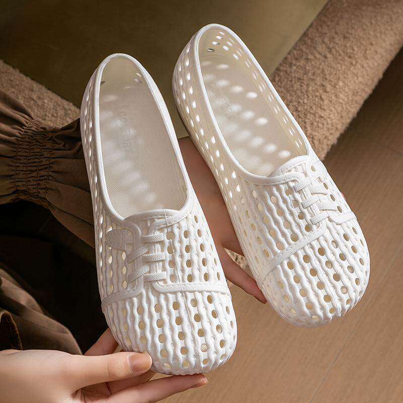 洞洞鞋女款2025夏季软底不累脚妈妈鞋外穿防滑护士鞋孕妇沙滩凉鞋