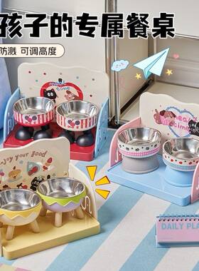 宠物餐桌饭桌猫咪食堂置物架猫碗架狗狗餐桌可调节喂食桌用品收纳