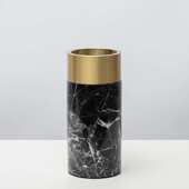 现代轻奢天然大理石圆筒花器客厅茶几餐桌插花花瓶装 饰品桌面摆件