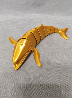 3D打印鲸鱼一体关节可活动儿童玩具礼物摆件装饰小动物