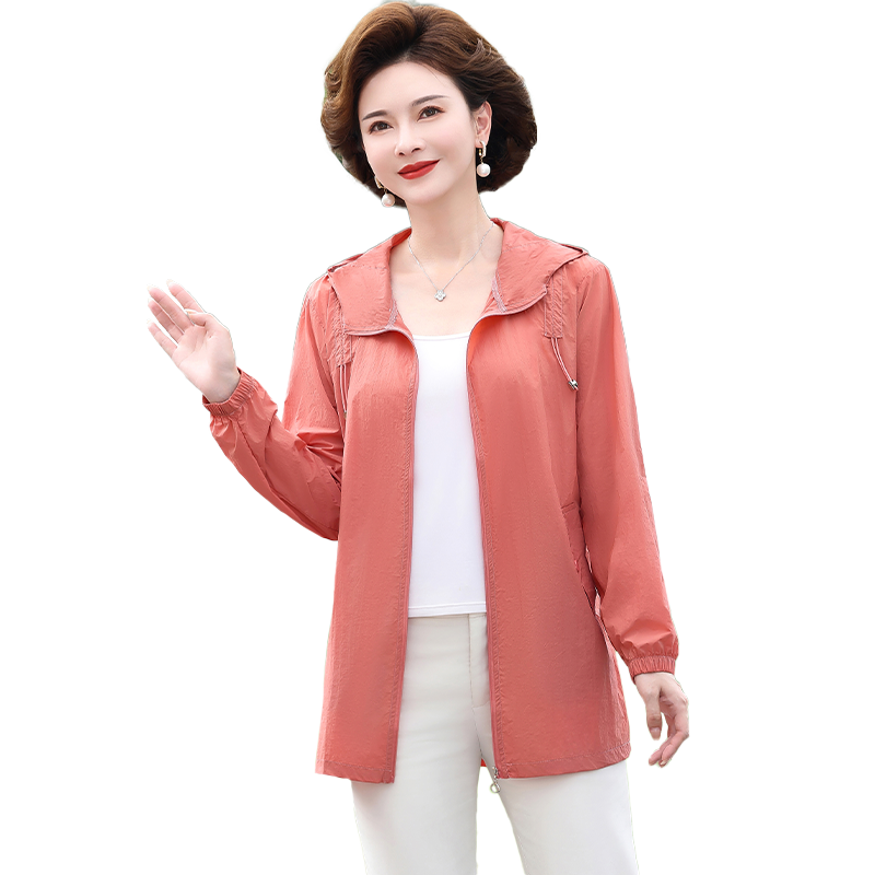 中老年妈妈夏装新款轻薄空调衫外套中年女士夏季时尚中长款防晒衣