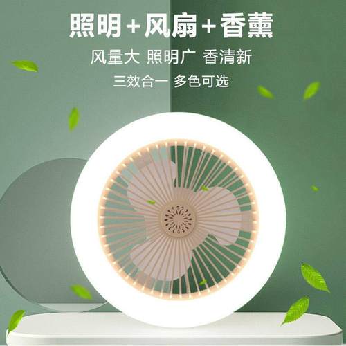 爆款LED吊扇灯卧室餐厅节能灯e27螺口无极调光小型静音宽压风扇灯