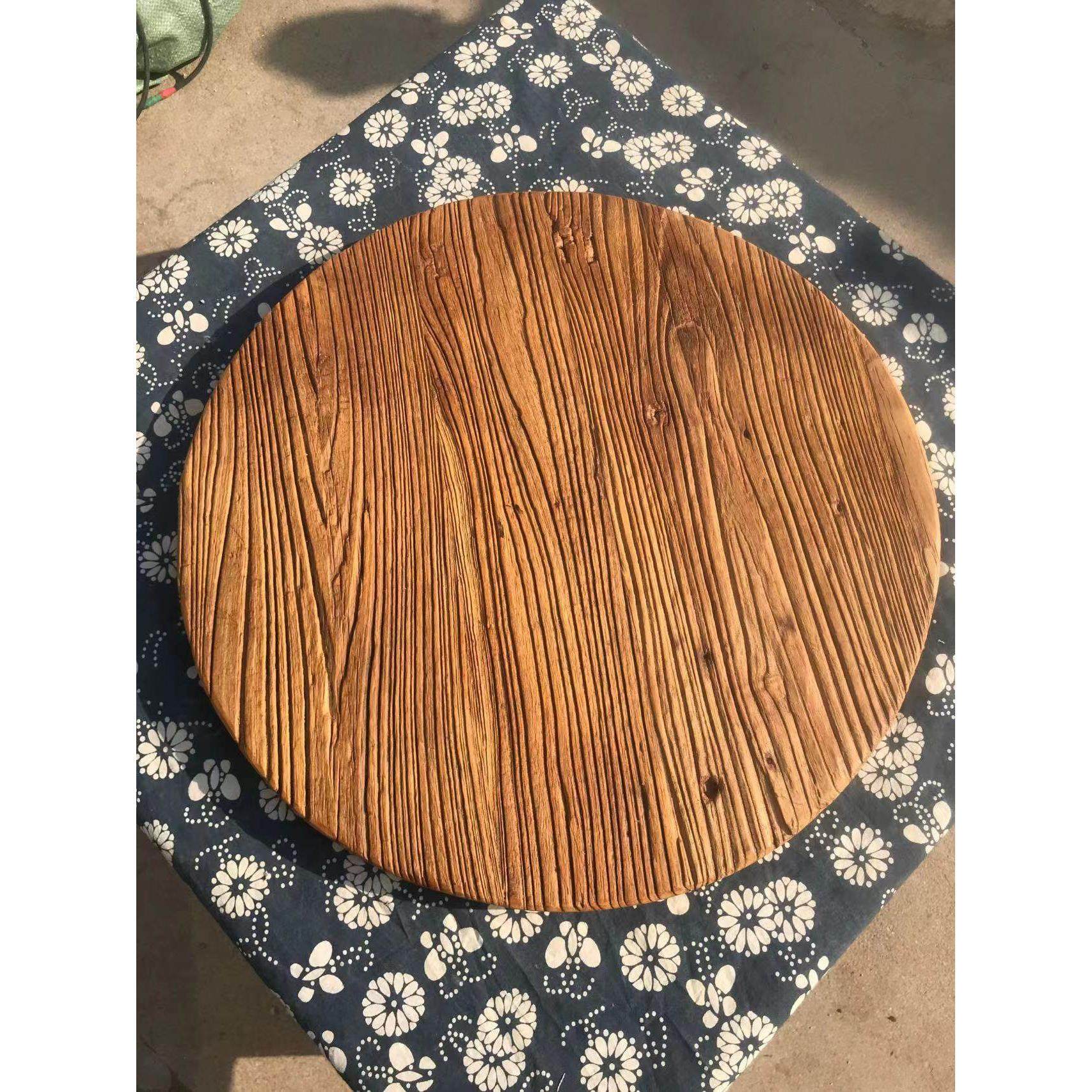 风化老榆木实木圆形台面定制圆桌面板原木折叠圆桌面小茶几圆盘面,住宅家具,家用茶台/茶桌,淘宝优惠券,粉丝福利购,淘宝优惠卷