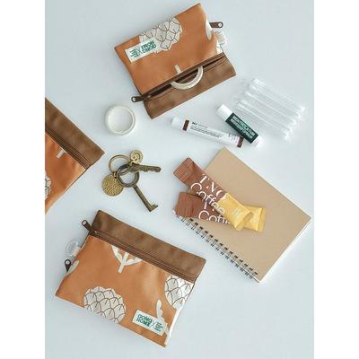 GOING HOME布艺轻薄女式驾驶证件公交卡包手拿双层拉炼文具收纳袋