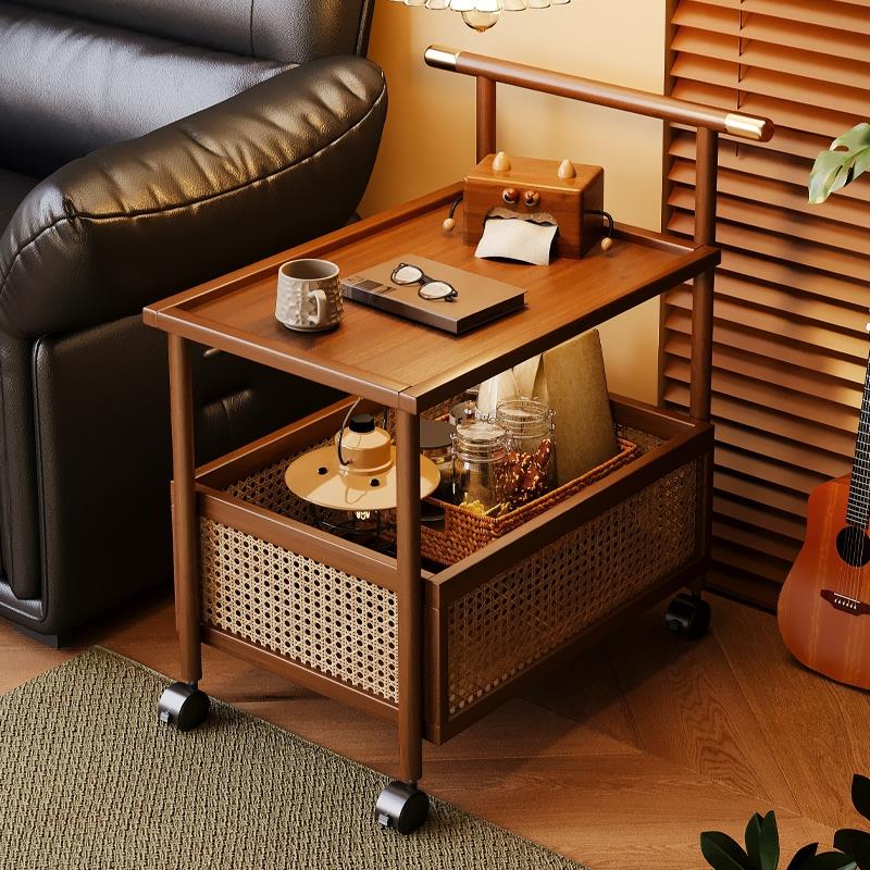 沙发边几可移动客厅侧边柜中小推车床头小桌子置物架茶几卧室收纳