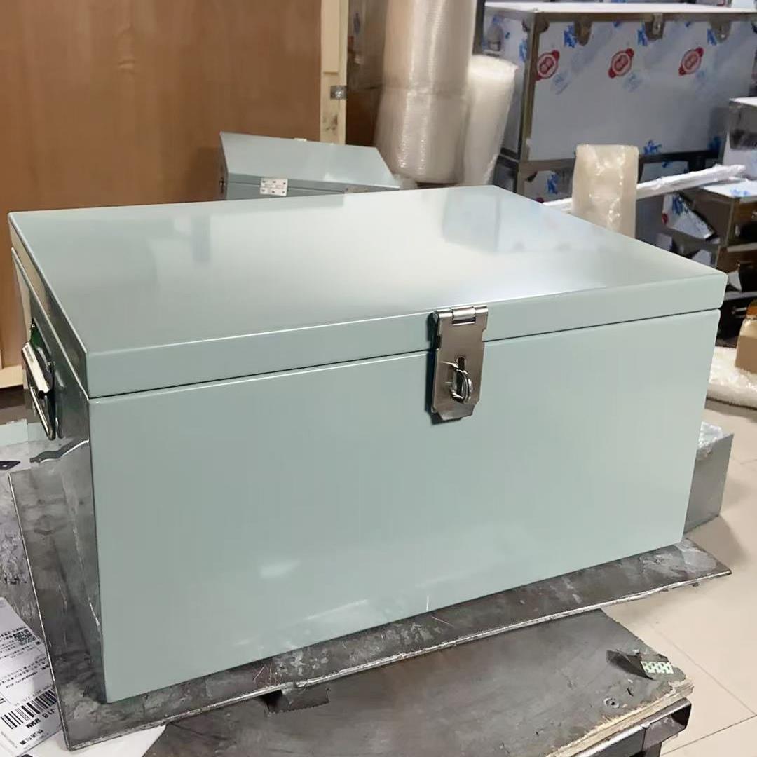 中绿灰箱子船用备件工具箱定制大号周转箱储物箱配电箱铁箱子定做
