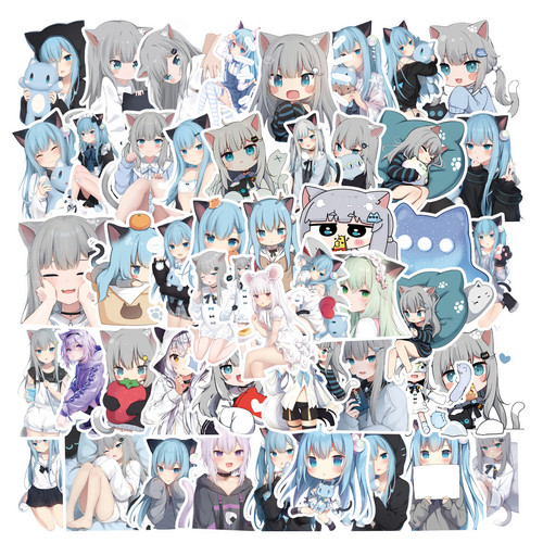 50张二次元动漫猫羽雫表情包贴纸