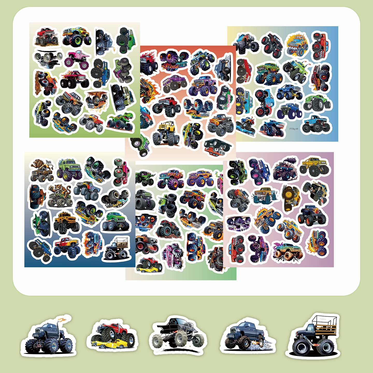 6大张半切酷炫创意搞怪越野卡车贴纸恐龙战车男孩玩具贴画装饰文具背景墙桌子家具翻新水杯平板吉他DIY防水贴,文具电教/文化用品/商务用品,贴纸/立体贴纸,淘宝优惠券,粉丝福利购,淘宝优惠卷