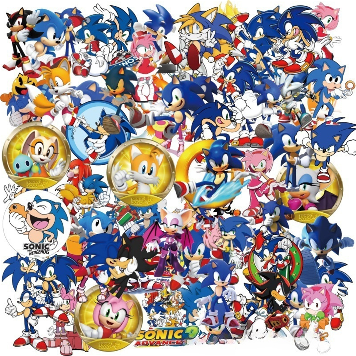 80张卡通电影刺猬索尼克装饰贴纸