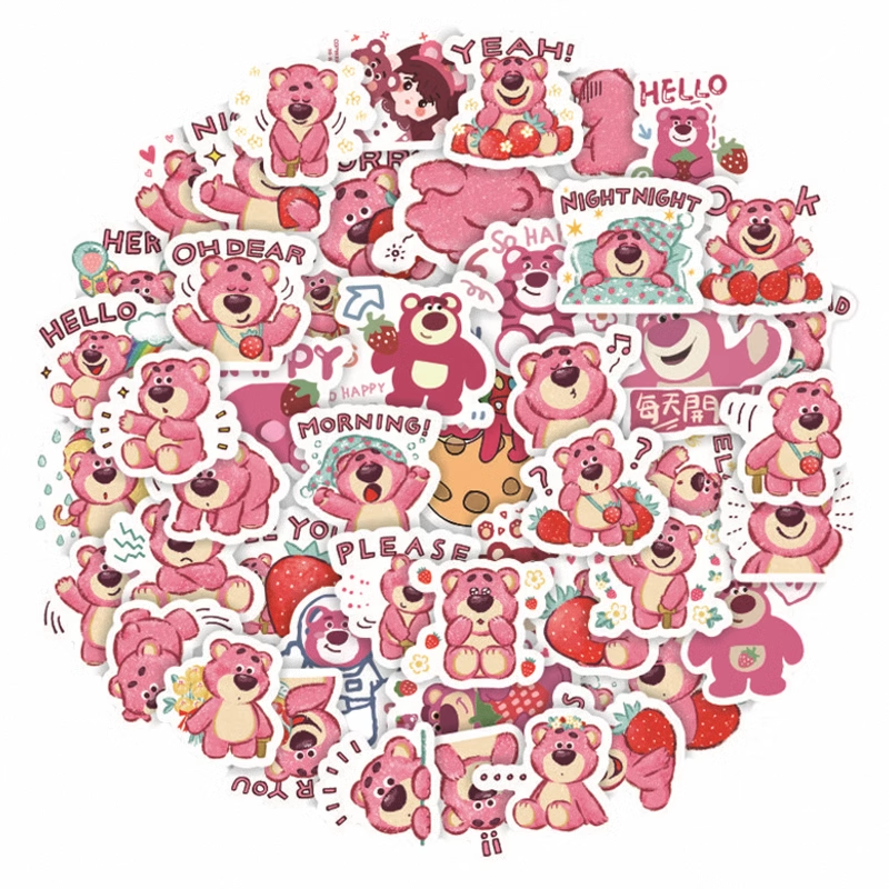 50张草莓熊卡通可爱ins风贴纸