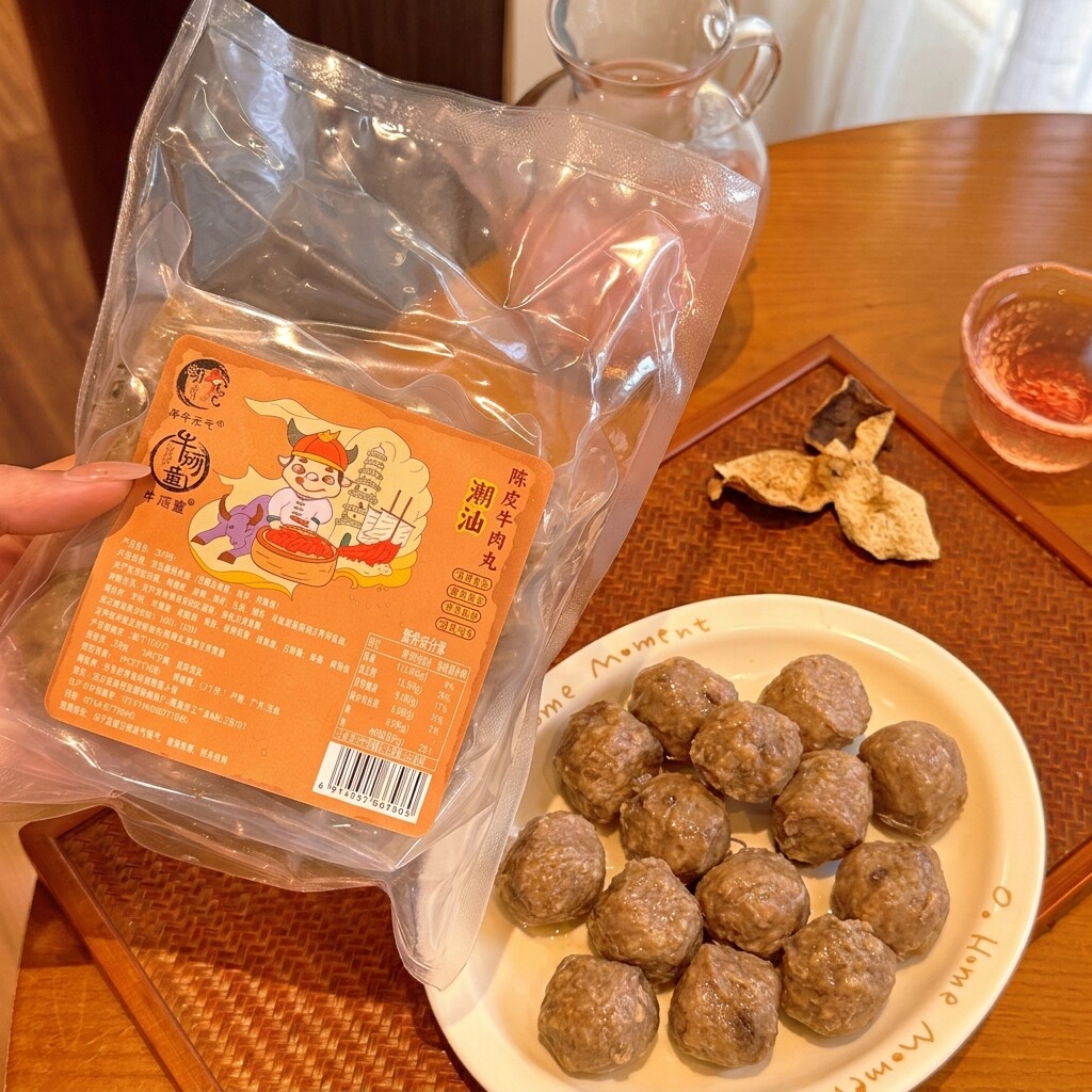 汕头特产潮汕陈皮牛肉丸 陈皮潮汕牛肉丸正宗手打手工火锅丸