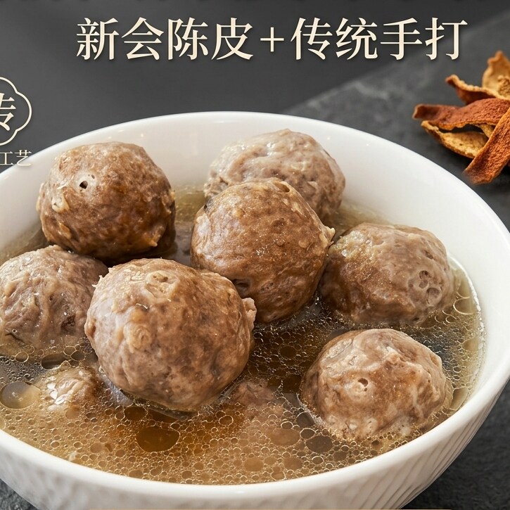 牛顽童潮汕陈皮牛肉丸 陈皮潮汕牛肉丸正宗手打手工火锅丸