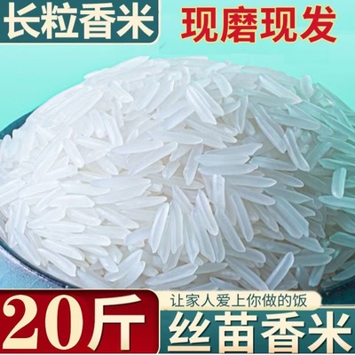 长粒香米20斤丝苗米猫牙米煲仔饭大米新米现磨现发批发