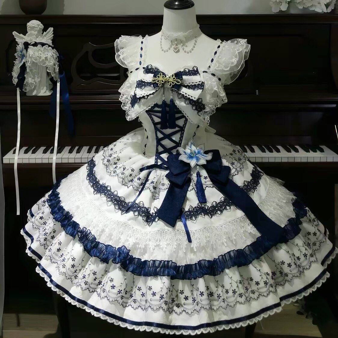 青鸢赋青花瓷甜美洛丽塔JSK