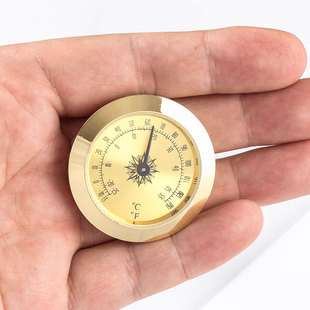 汽车载用车内外气温度计气温表指针小型温湿度计机械式自动感应