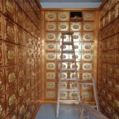 骨灰盒存放架寺院陵园村镇安息堂骨灰堂墓园临时寄存柜地宫福位架