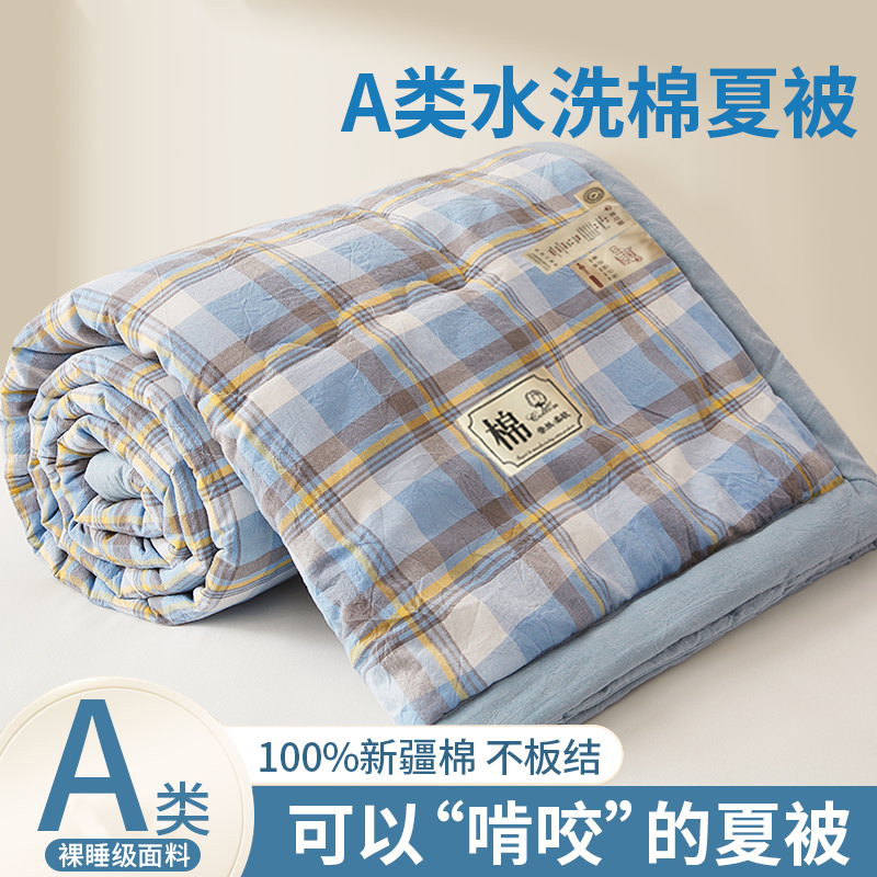 新疆棉花夏被空调被夏凉被全棉薄被子被芯可机洗夏季2024新款