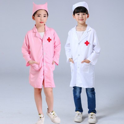 儿童医生服装护士服工作服女孩过家家幼儿园角色扮演白大褂演出服