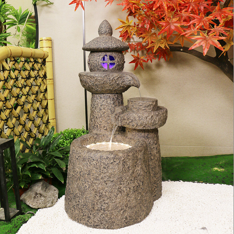庭院花园石灯造景装饰 阳台搭配别墅户外流水 日式水钵水景摆件,家居饰品,户外/庭院摆件,淘宝优惠券,粉丝福利购,淘宝优惠卷
