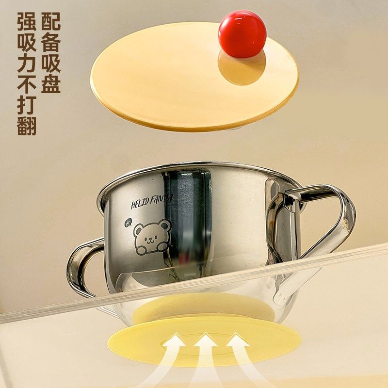 316不锈钢儿童碗吸盘副食品碗吃饭专用碗宝宝餐具婴儿防摔双耳汤,婴童用品,儿童餐具,淘宝优惠券,粉丝福利购,淘宝优惠卷