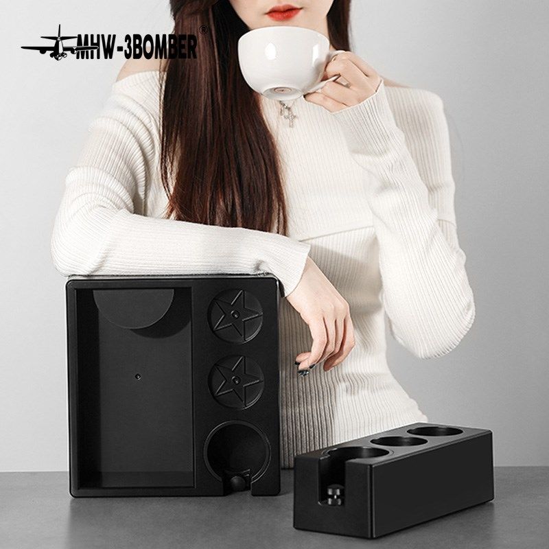 轰炸机敲渣盒咖啡压粉座底座意式咖啡机手柄支撑架压粉器粉锤收纳