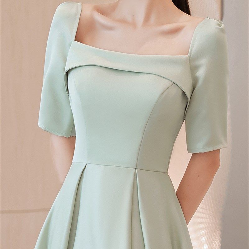 宴会法式轻奢小众晚礼服裙平时可穿气质小个子年会主持人连衣裙女