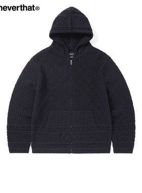 thisisneverthat® Cable Knit Zip Hoodie 秋冬季拉链连帽卫衣