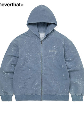 thisisneverthat®Indigo Dyed Zip Up Hoodie秋冬泼墨卫衣外套