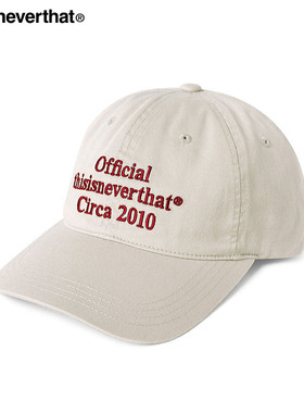 thisisneverthat® Times Cap 新款纯色字母刺绣鸭舌棒球帽