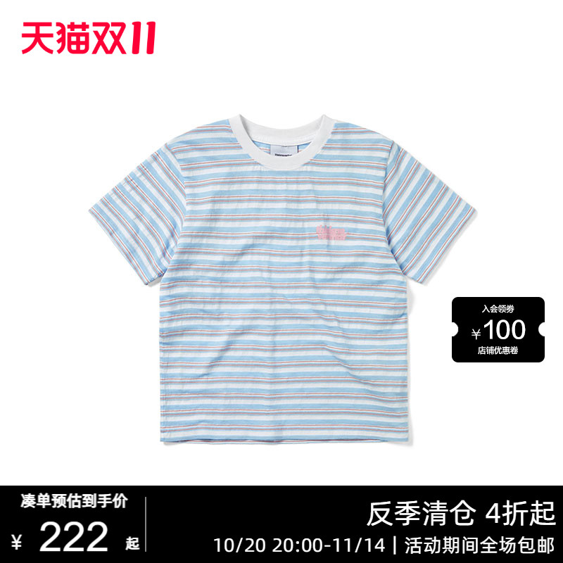 thisisneverthat® Striped W Tee 25夏季新款圆领撞色女式短袖T恤