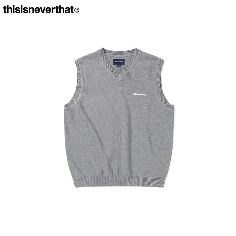 thisisneverthat®Script Logo Knit Vest春夏字母设计马甲背心