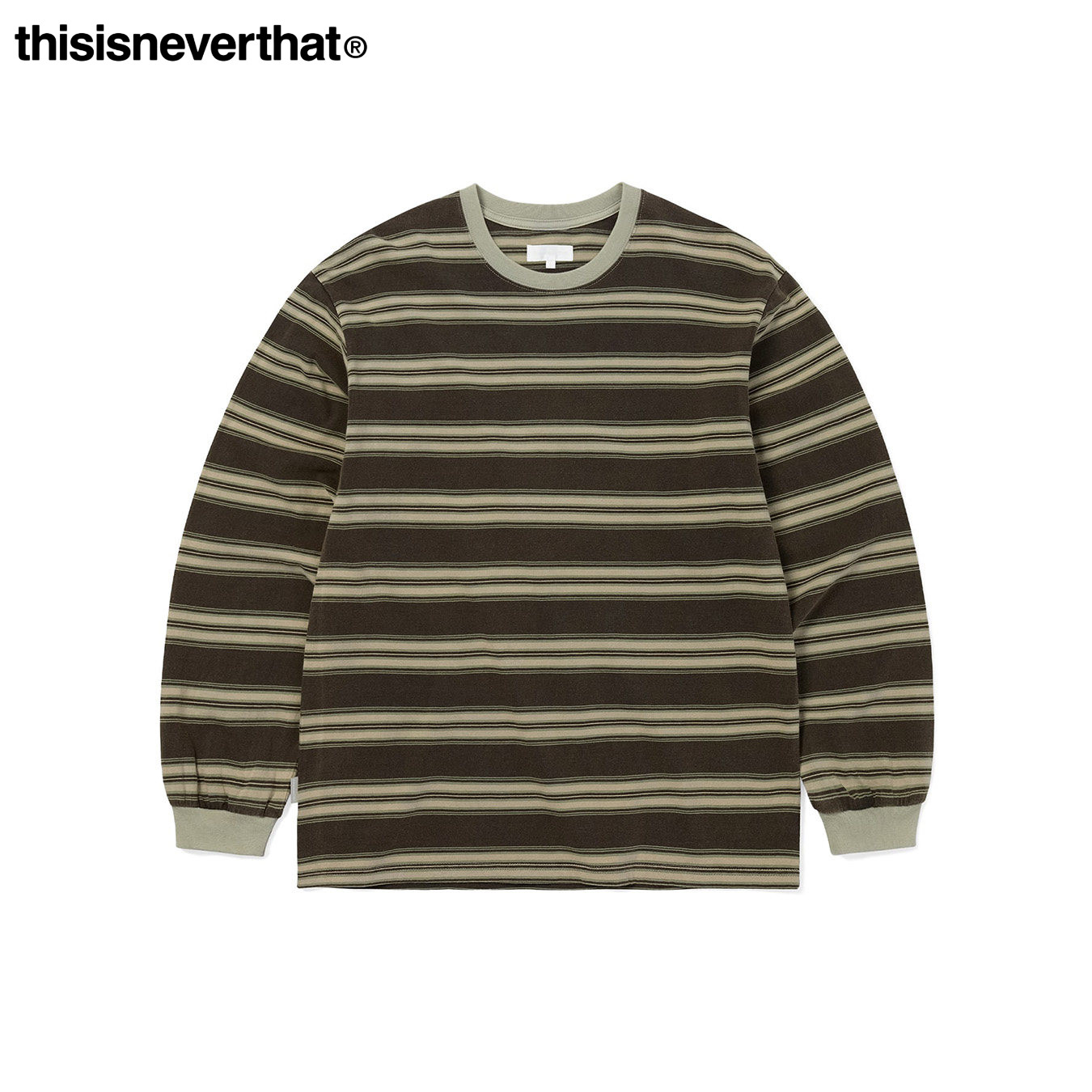 thisisneverthat® Striped L/S Tee 26年秋长袖t恤条纹潮流情侣