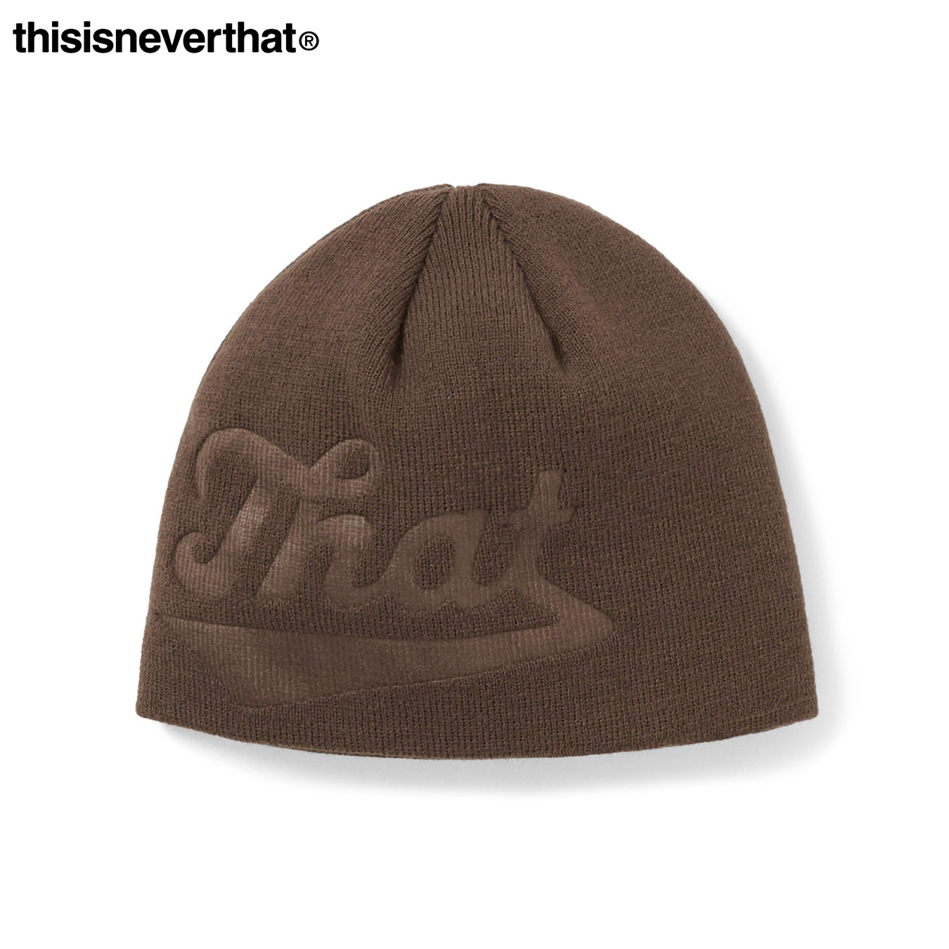 thisisneverthat® Debossed That No Cuff Beanie 26年秋针织帽